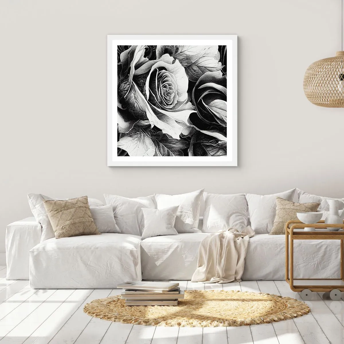 Póster en marco blanco - Siempre como una reina - 60x60 cm