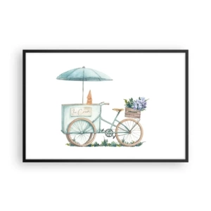 Póster en marco negro - Dulce recuerdo del verano - 91x61 cm