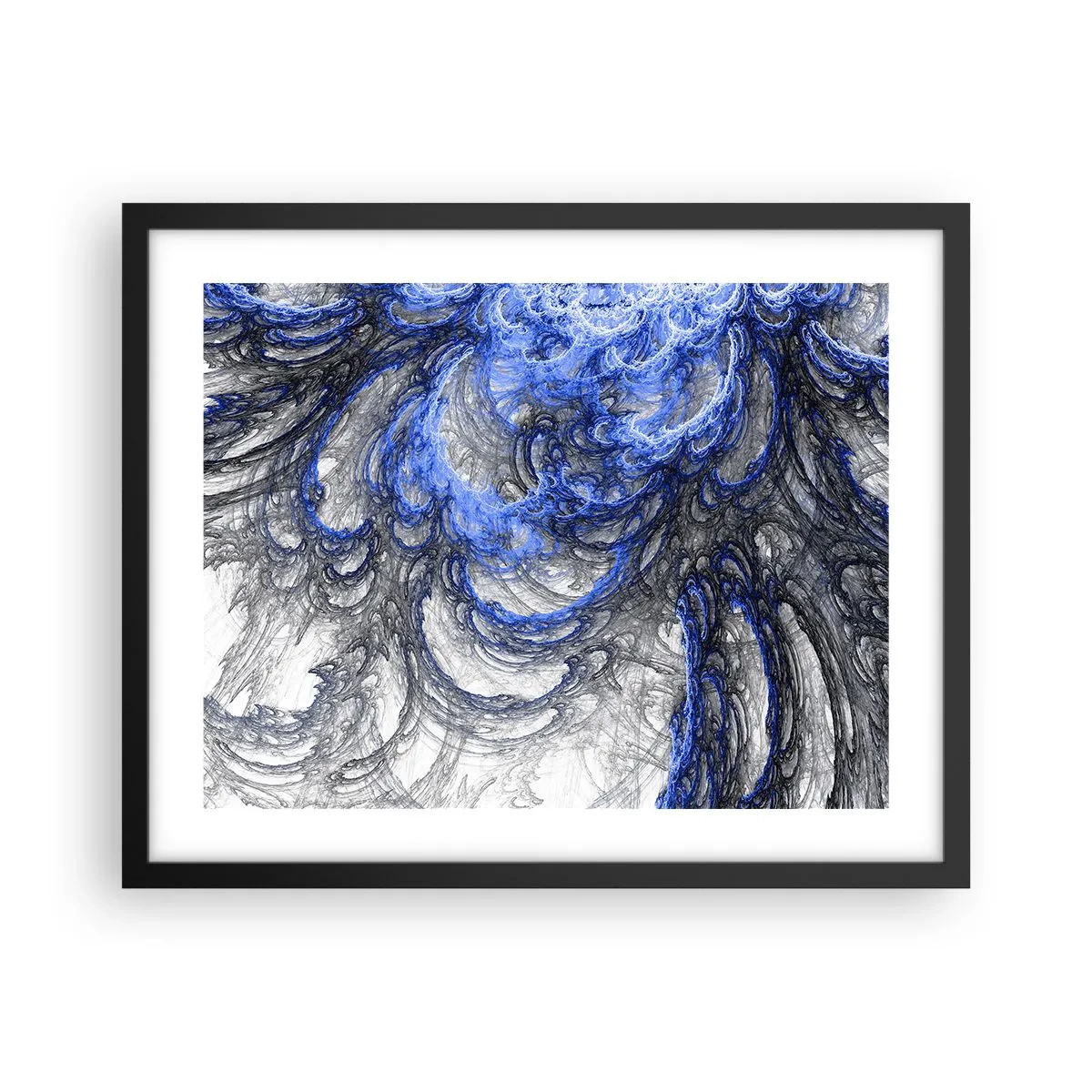 Póster en marco negro - El nacimiento de una ola - 50x40 cm