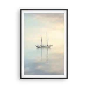 Póster en marco negro - En un mar de silencio - 61x91 cm