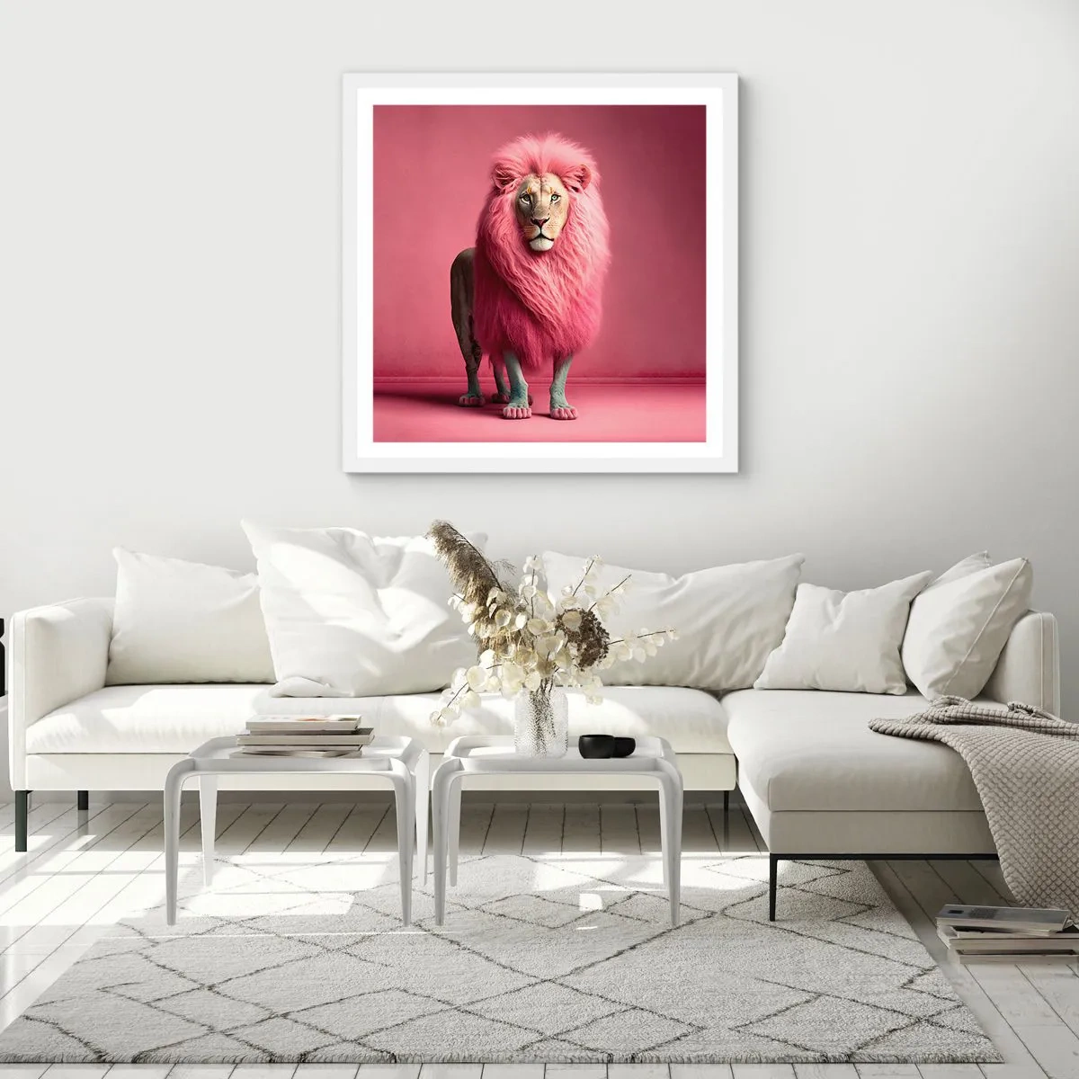 Póster en marco blanco - Y ya no me tienes miedo - 50x50 cm