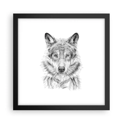 Póster en marco negro - Un líder nato - 30x30 cm