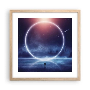 Póster en marco roble claro - Ya están aquí... - 40x40 cm