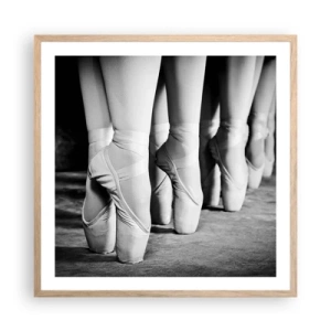 Póster en marco roble claro - En conjunto y al unísono - 60x60 cm