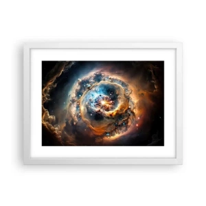 Póster en marco blanco - El inicio de todo - 40x30 cm