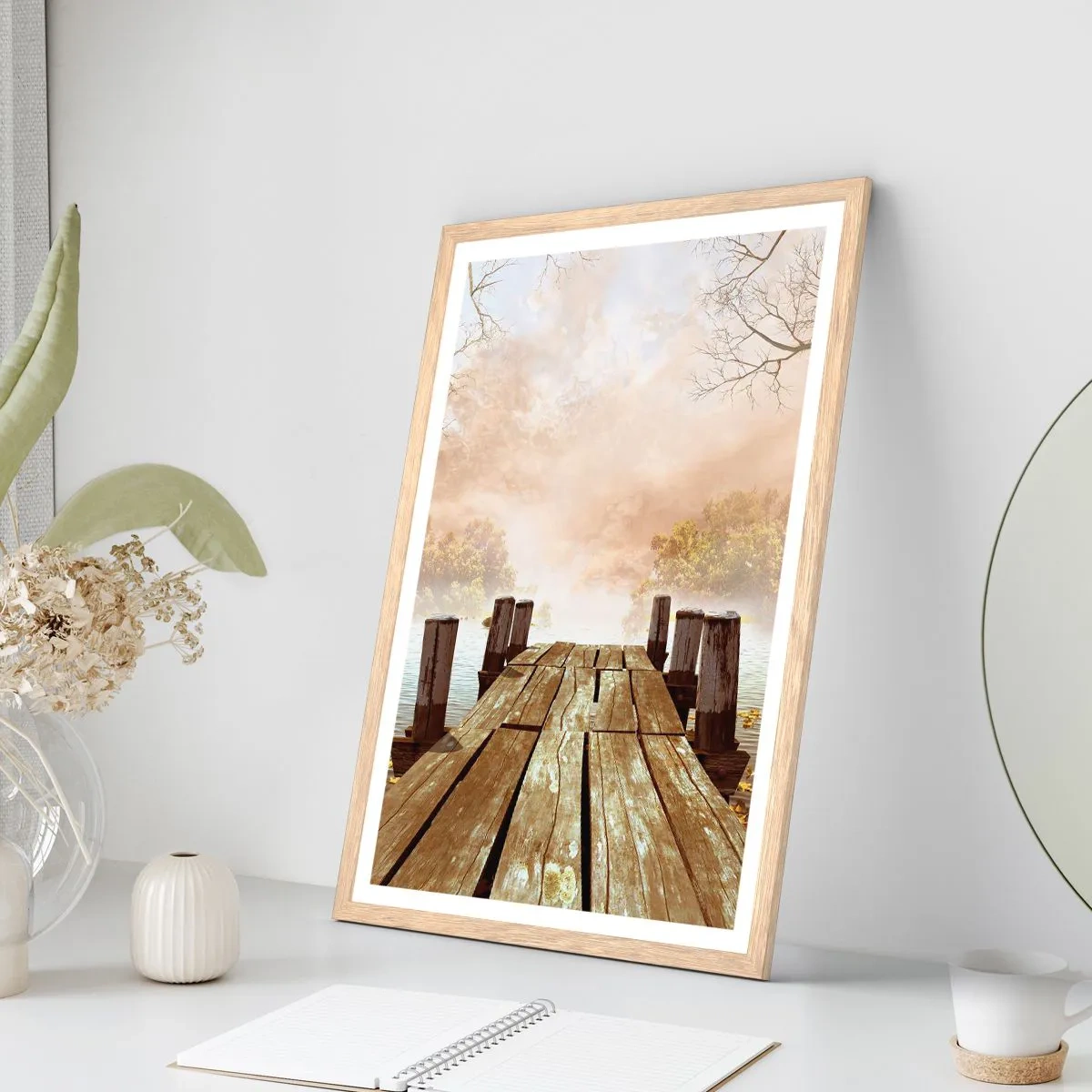 Póster en marco roble claro - La leve tristeza del otoño - 30x40 cm