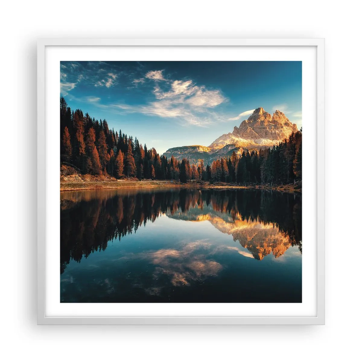 Póster en marco blanco - Paisaje duplicado - 60x60 cm