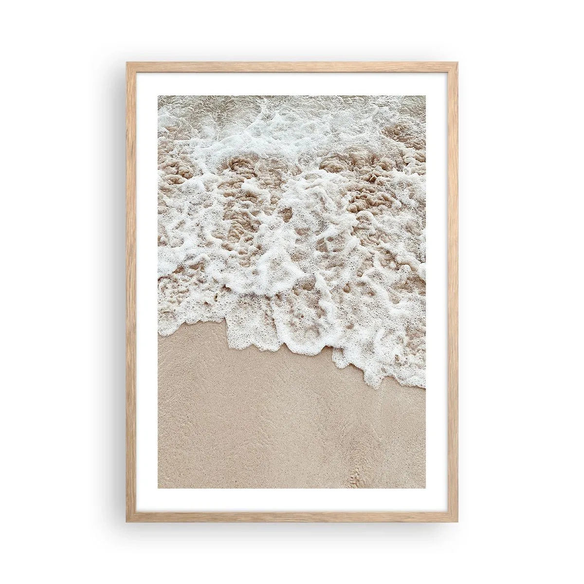 Póster en marco roble claro - Enseguida volvemos - 50x70 cm