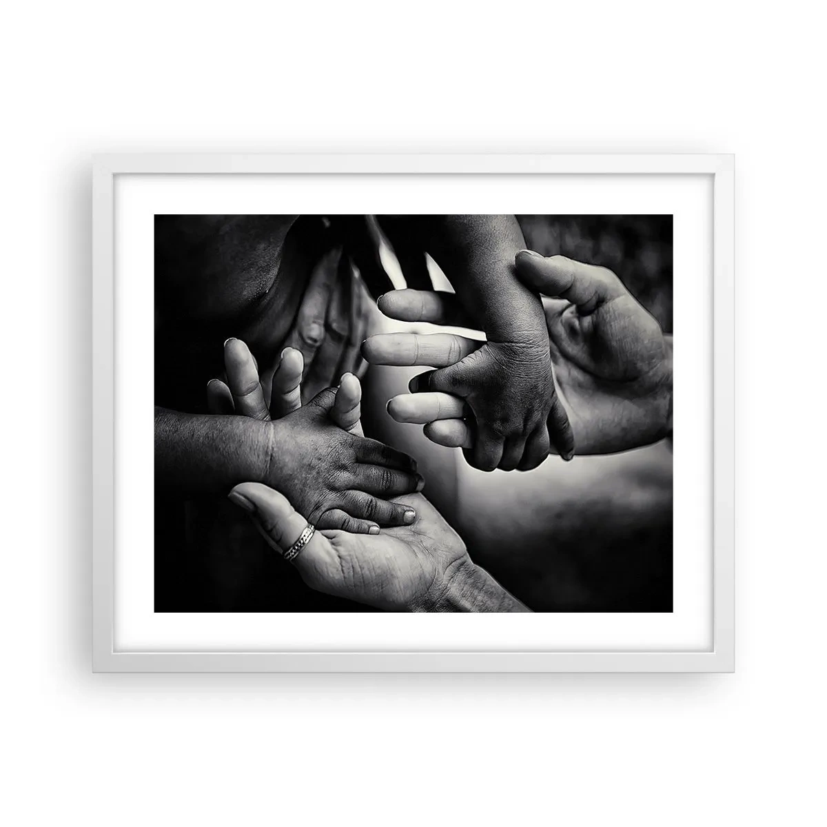 Póster en marco blanco - Ser humano - 50x40 cm