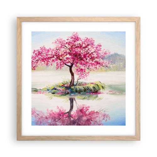 Póster en marco roble claro - Una celebración de la primavera - 40x40 cm