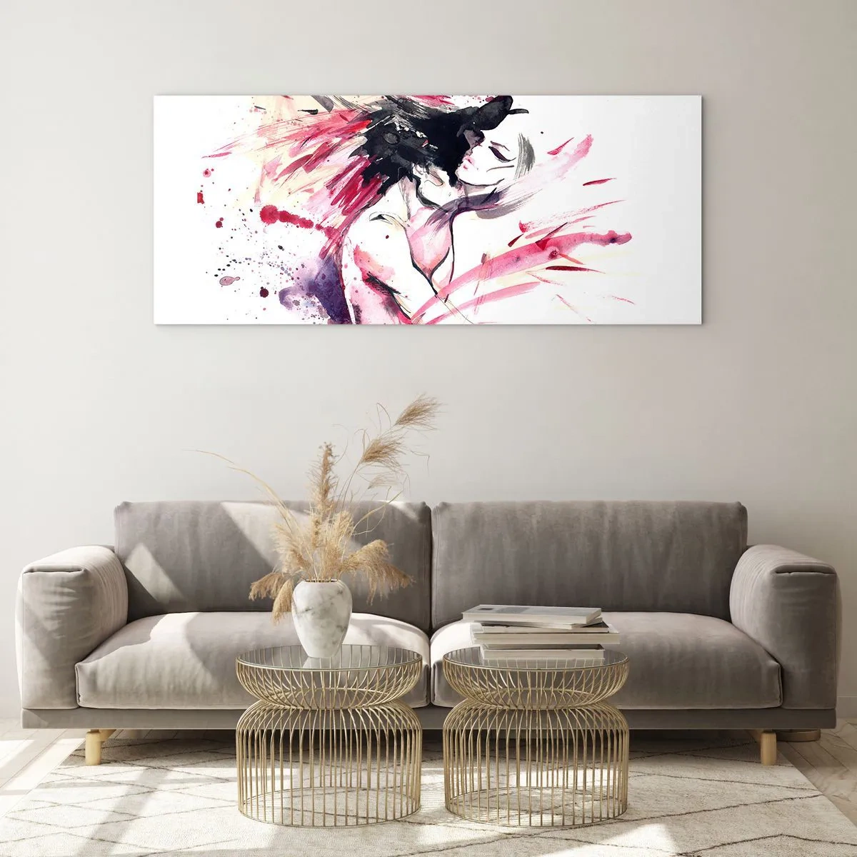 Cuadro sobre vidrio - Impresiones sobre Vidrio - La plenitud del amor - 90x30 cm