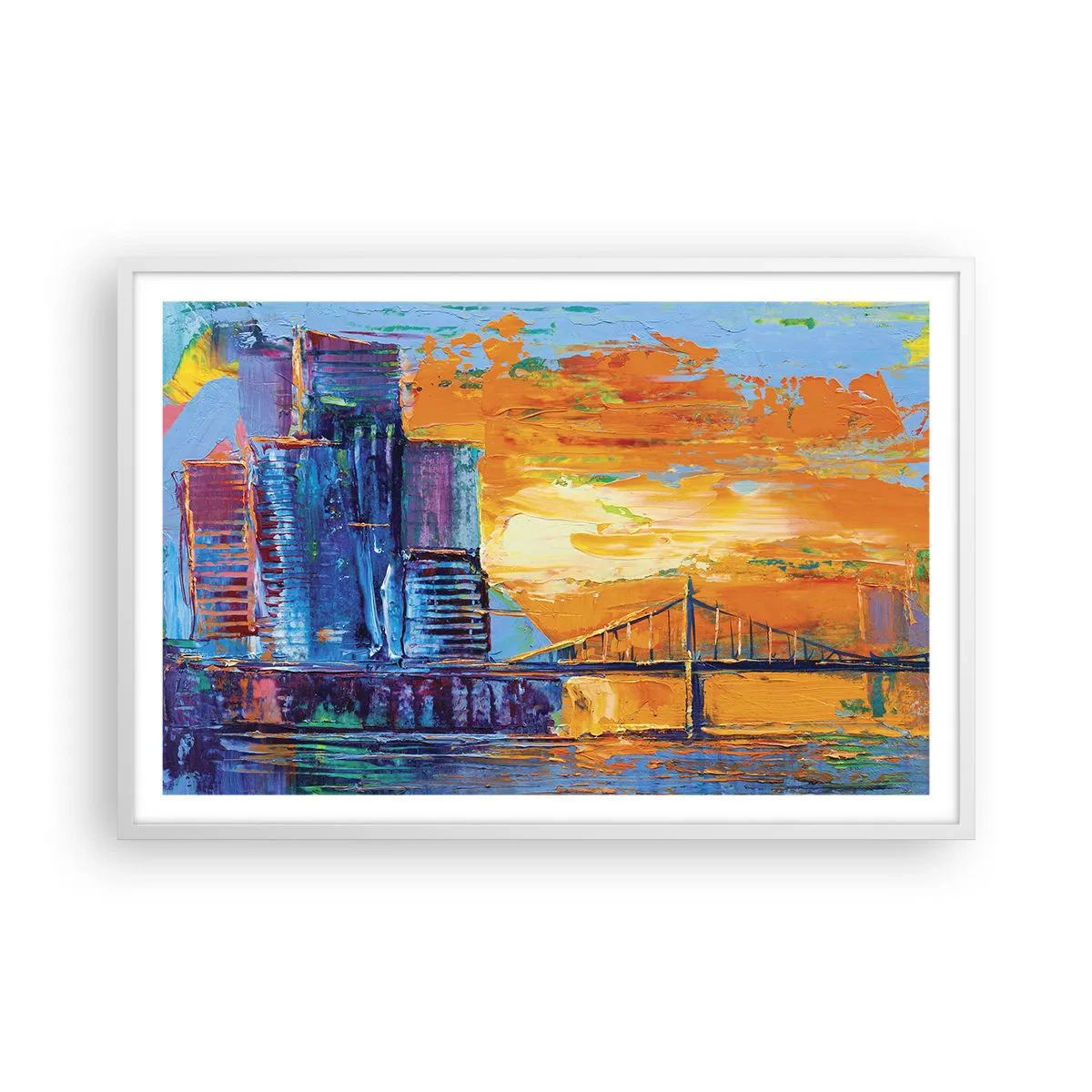 Póster en marco blanco - Cultura y naturaleza - 91x61 cm