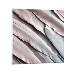 Cuadro sobre vidrio - Impresiones sobre Vidrio - En rosa plateado - 30x30 cm