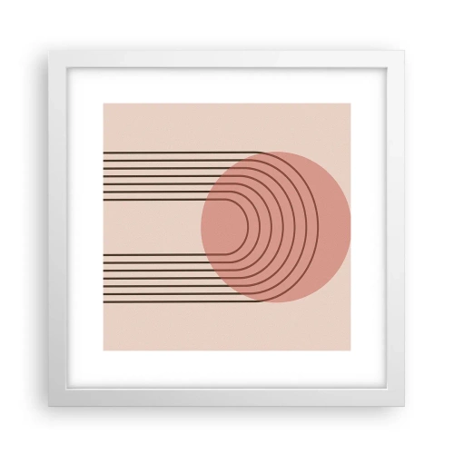 Póster en marco blanco - Atracción irresistible - 30x30 cm