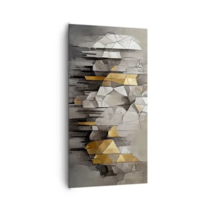 Cuadro sobre lienzo - Impresión de Imagen - Composición hecha de hielo y luz - 65x120 cm
