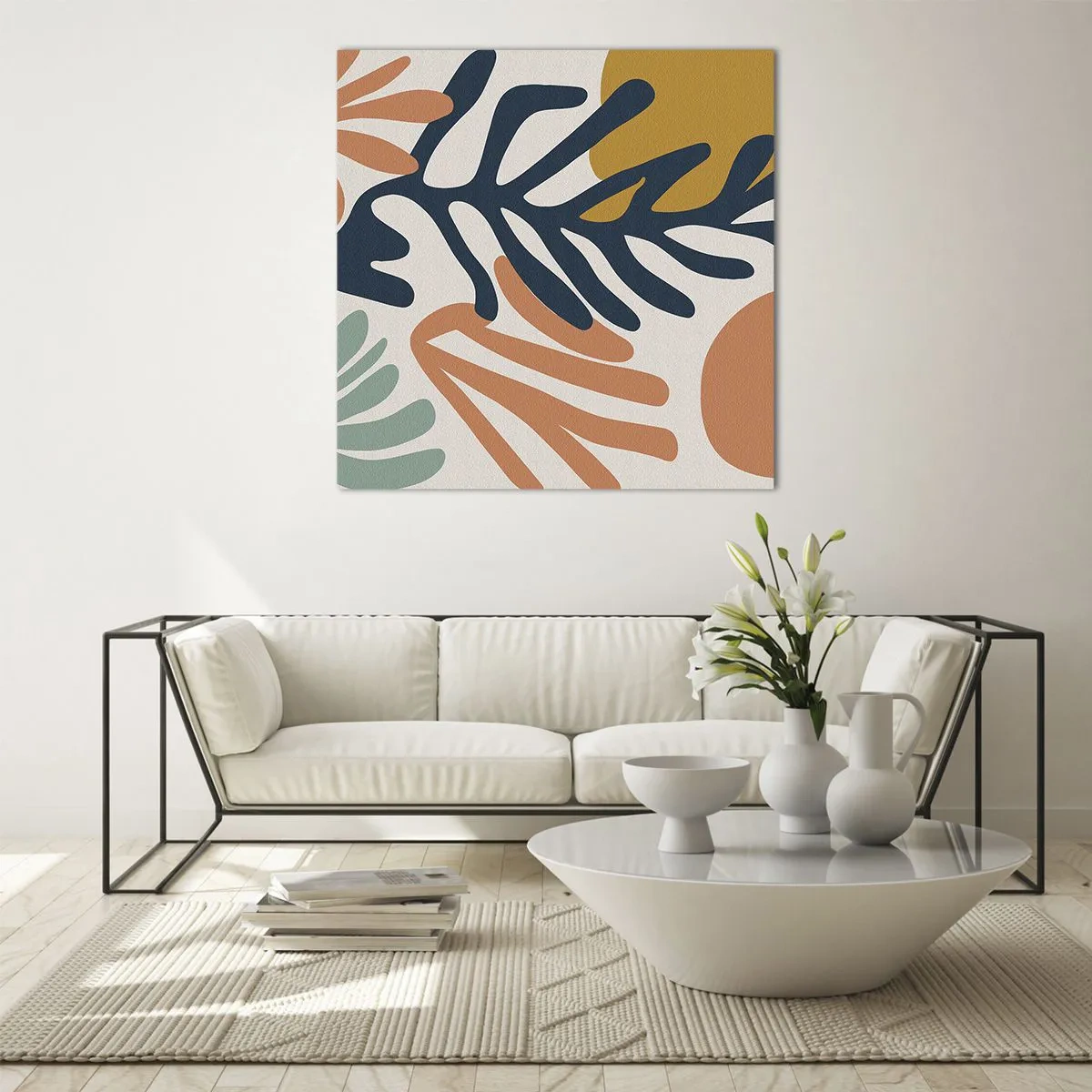 Cuadro sobre vidrio - Impresiones sobre Vidrio - Mares de coral - 70x70 cm