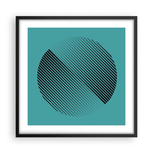 Póster en marco negro - El círculo: una variación geométrica - 50x50 cm