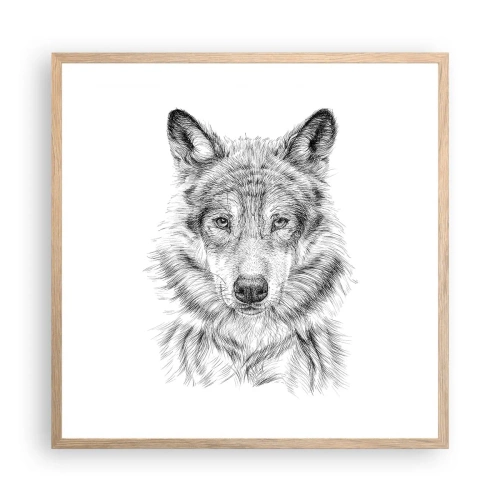 Póster en marco roble claro - Un líder nato - 60x60 cm