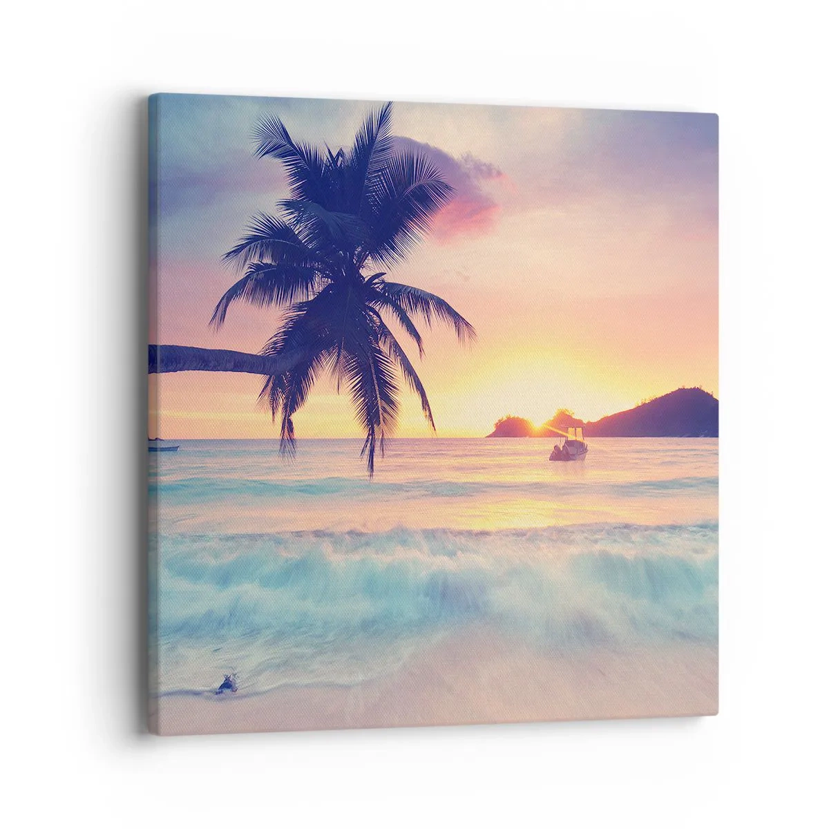 Cuadro sobre lienzo - Impresión de Imagen - Atardecer en la bahía - 40x40 cm