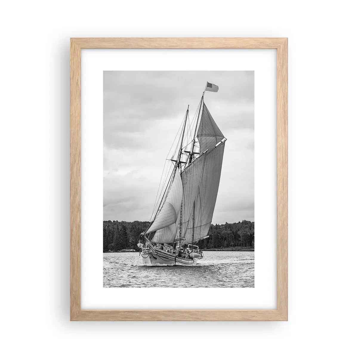 Póster en marco roble claro - Hermanos del viento - 30x40 cm