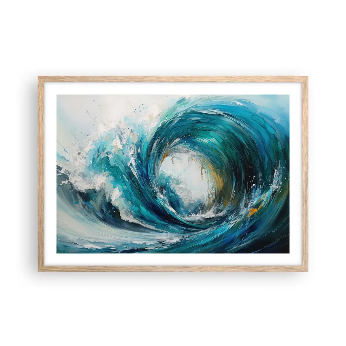 Póster en marco roble claro - Portal marino - 70x50 cm