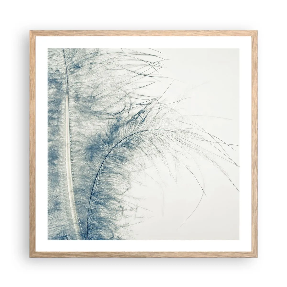 Póster en marco roble claro - Susurro de la naturaleza - 60x60 cm