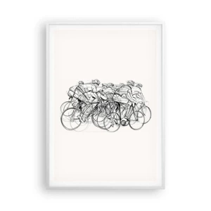 Póster en marco blanco - Juntos como un equipo - 70x100 cm