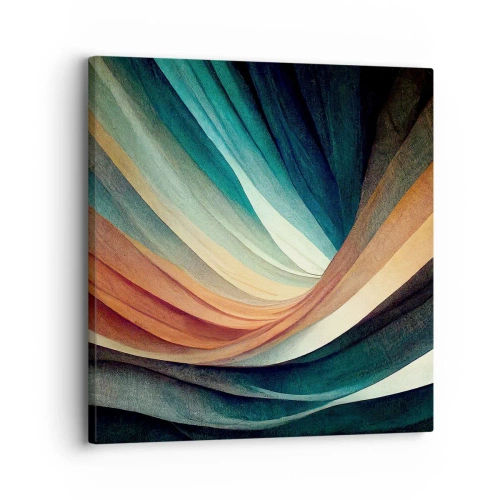 Cuadro sobre lienzo - Impresión de Imagen - Tejido de colores - 30x30 cm