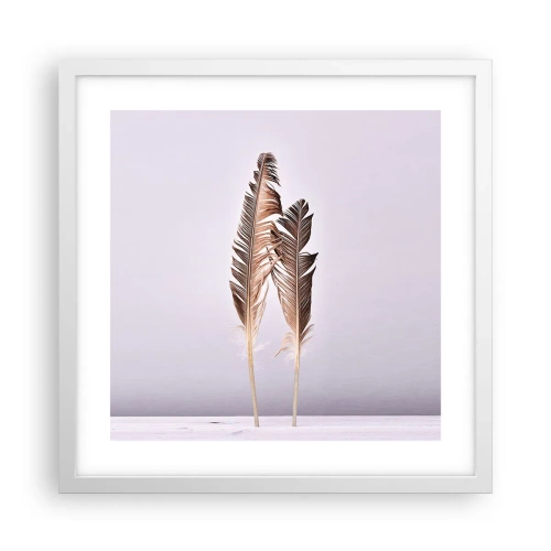 Póster en marco blanco - Contra la nada - 40x40 cm