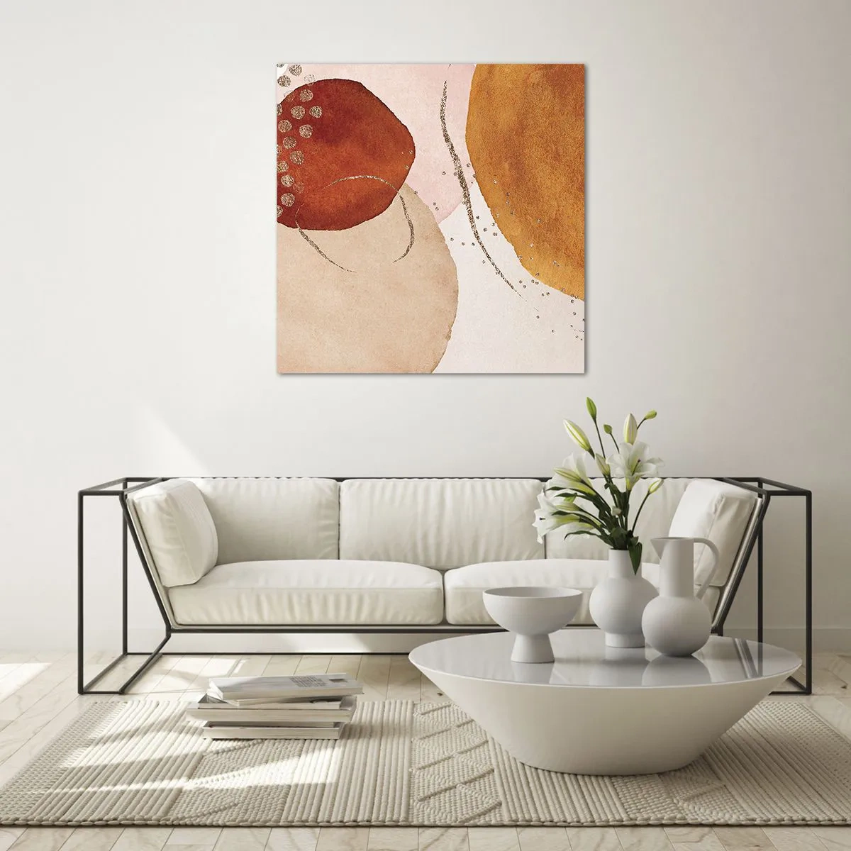 Cuadro sobre vidrio - Impresiones sobre Vidrio - Movimiento abstracto - 40x40 cm