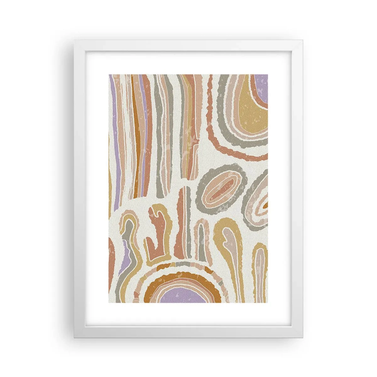 Póster en marco blanco - Cortes transversales llenos de color - 30x40 cm
