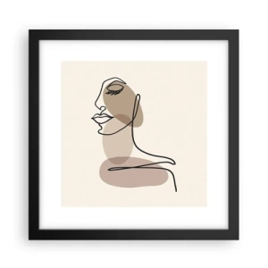 Póster en marco negro - Una línea de hermosura - 30x30 cm