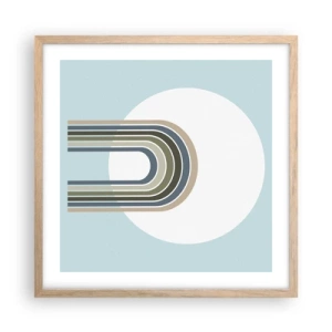 Póster en marco roble claro - Una atracción irresistible - 50x50 cm