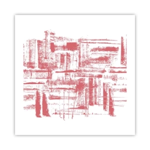 Póster - Ciudad roja - 50x50 cm