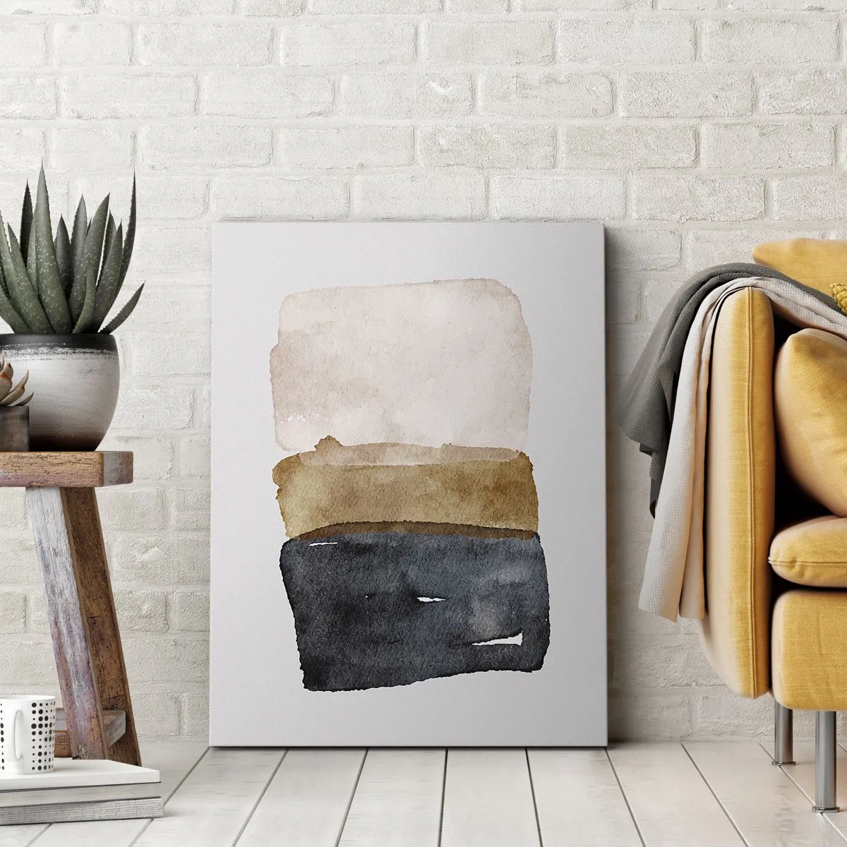Cuadro sobre lienzo - Impresión de Imagen - Una composición de colores tierra - 45x80 cm