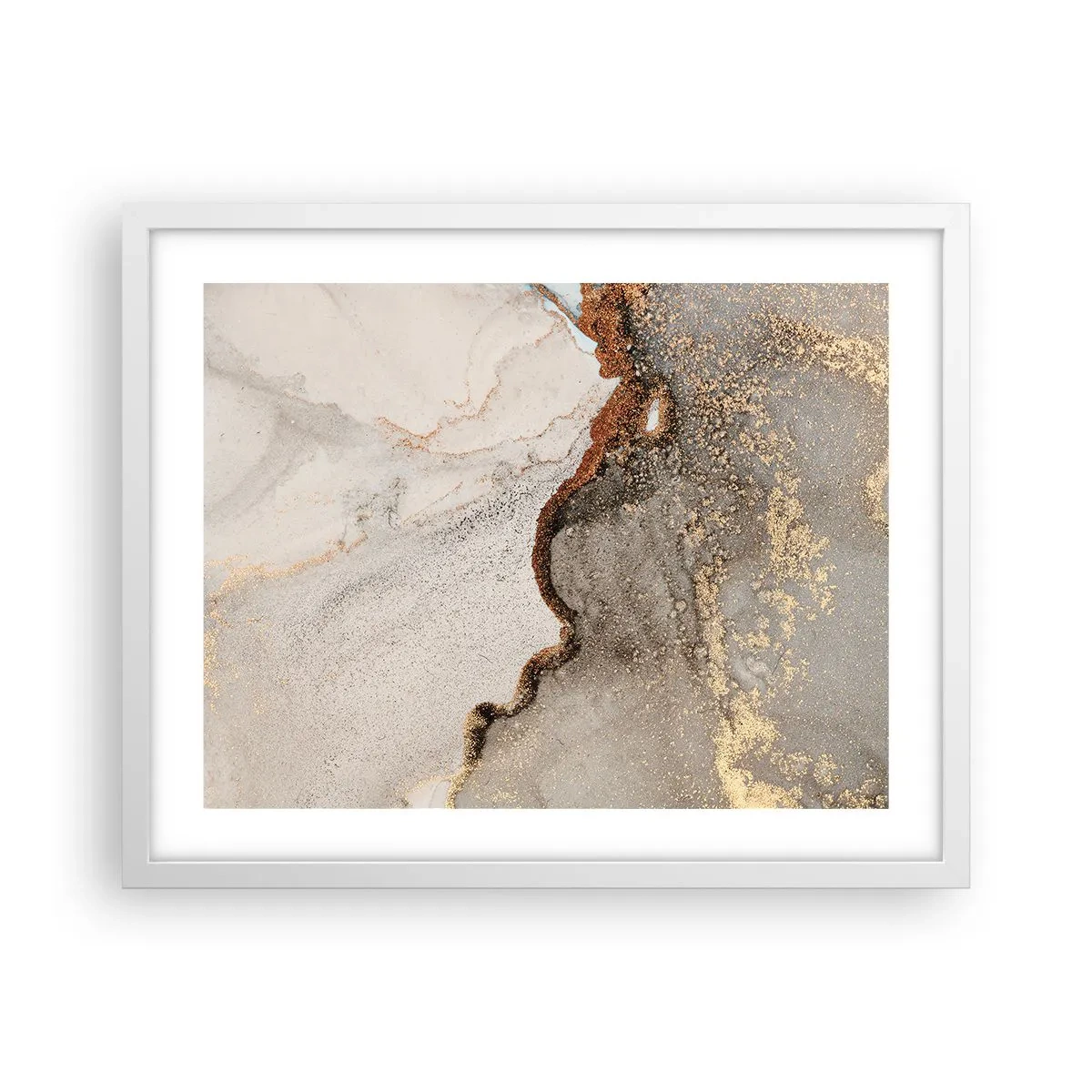 Póster en marco blanco - En la frontera de los colores - 50x40 cm