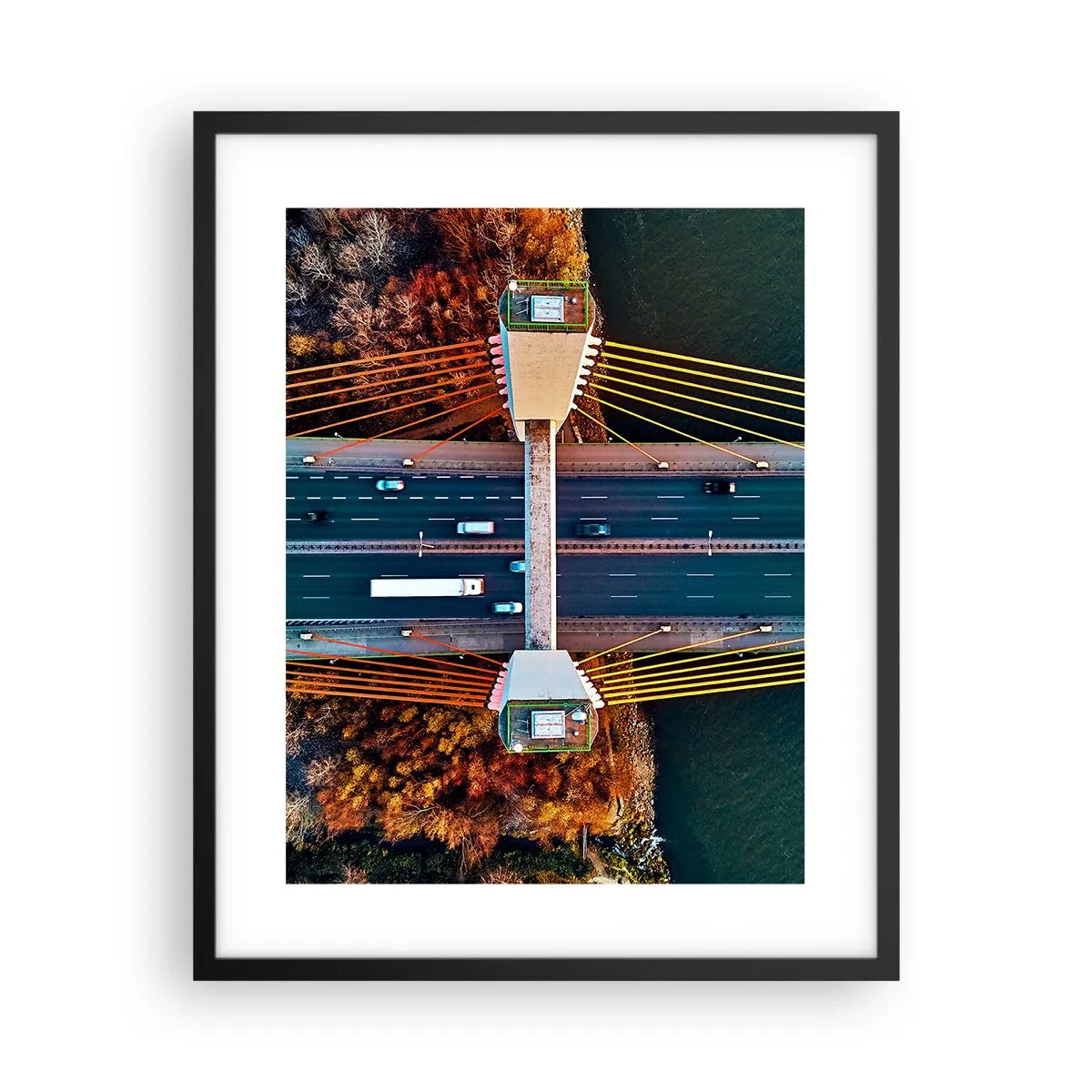 Póster en marco negro - Más allá de las aguas, más allá de los bosques - 40x50 cm