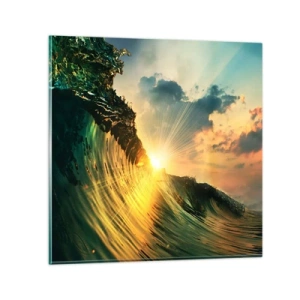 Cuadro sobre vidrio - Impresiones sobre Vidrio - Surfer, ¿dónde estás? - 70x70 cm