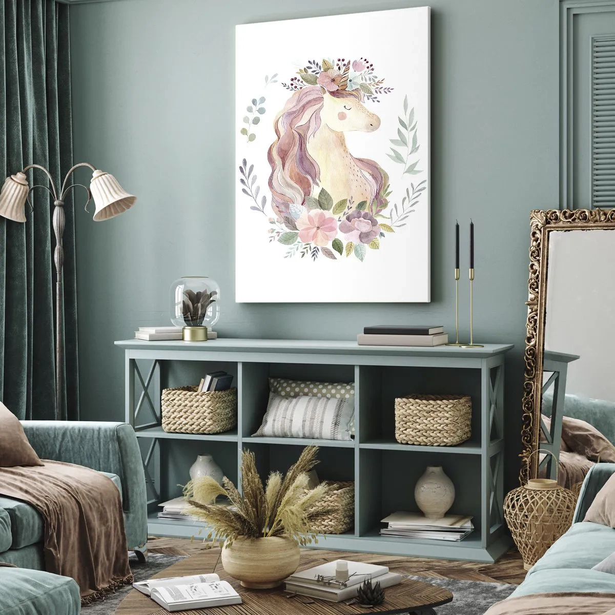 Cuadro sobre lienzo - Impresión de Imagen - Una invitación al mundo de los cuentos de hadas - 55x100 cm