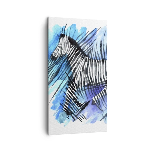 Cuadro sobre lienzo - Impresión de Imagen - Oculto en las rayas - 45x80 cm