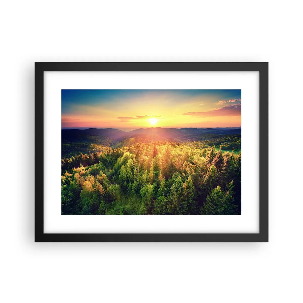 Póster en marco negro - Desde lo alto - 40x30 cm