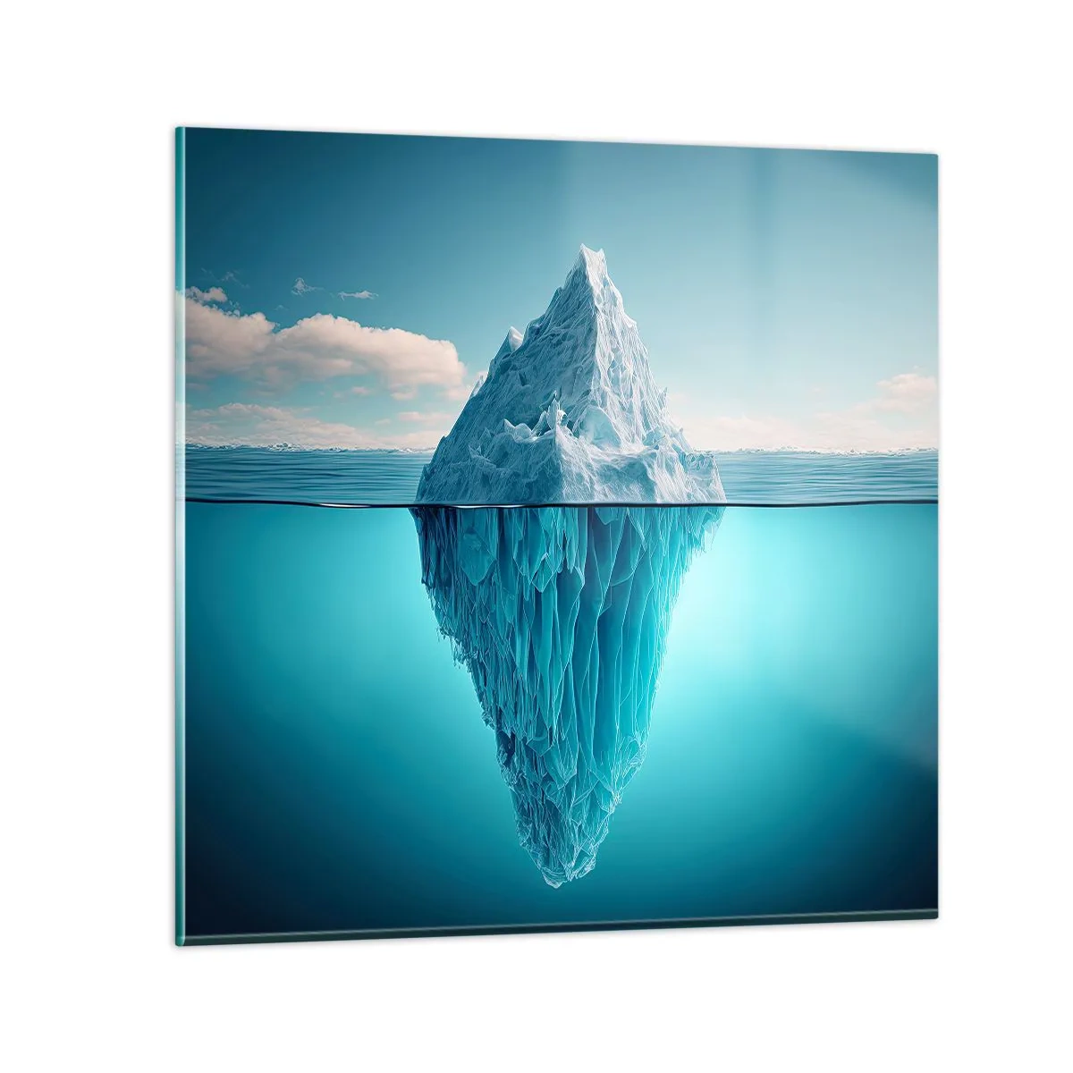 Cuadro sobre vidrio - Impresiones sobre Vidrio - El trono de hielo - 70x70 cm