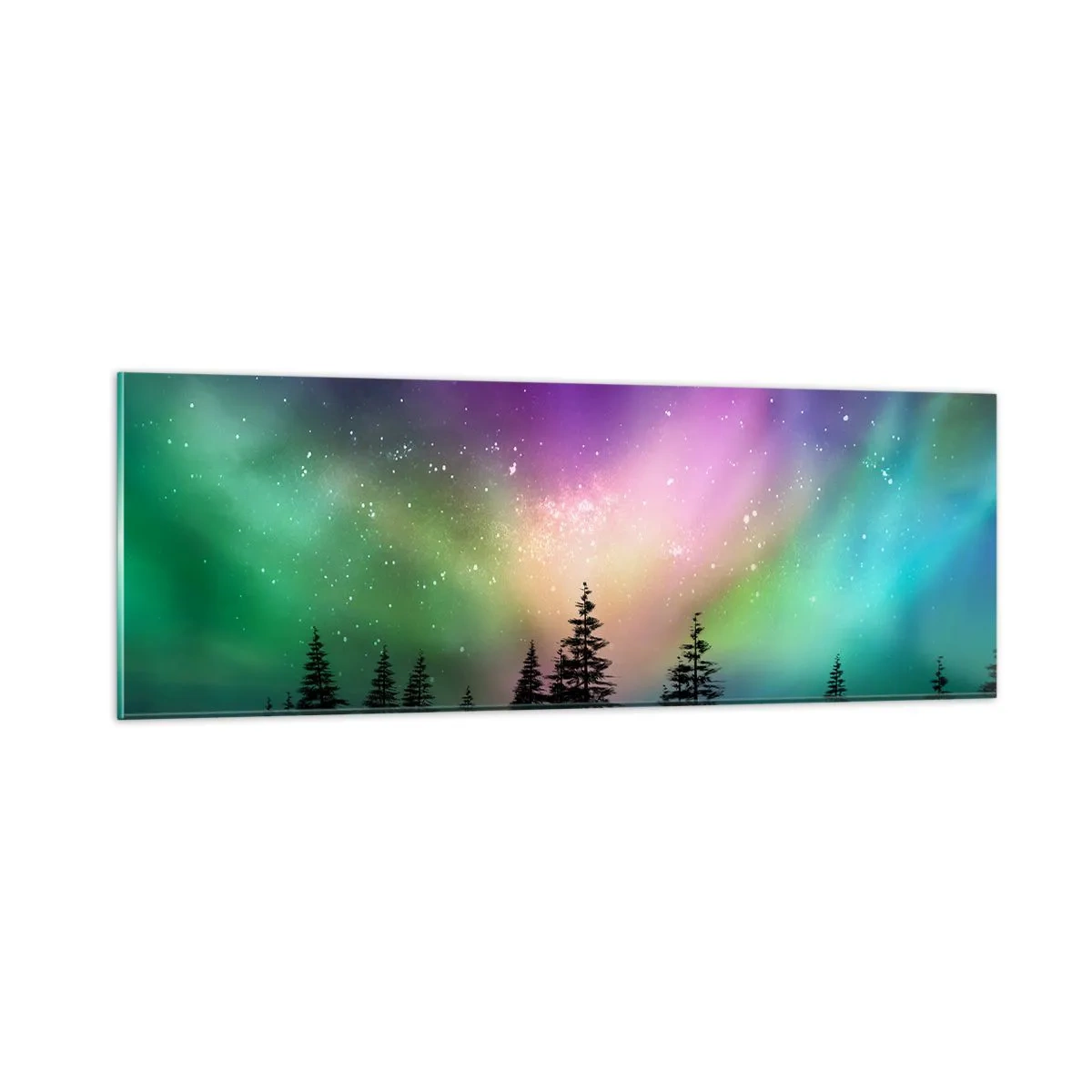 Cuadro sobre vidrio - Impresiones sobre Vidrio - Magia blanca - 90x30 cm