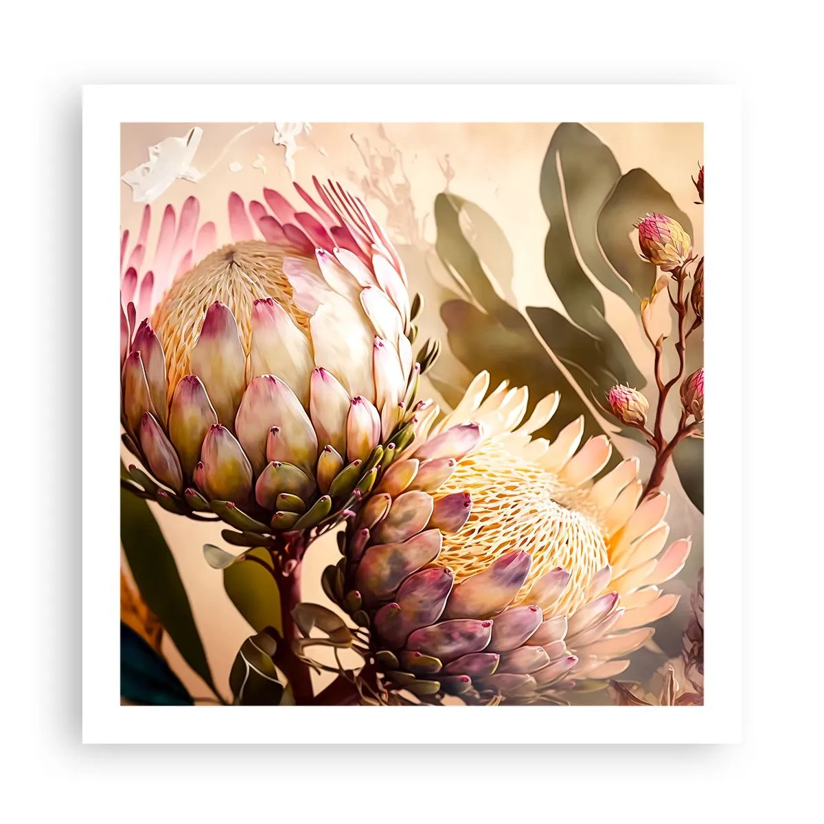 Póster - Abrazados con ternura - 60x60 cm