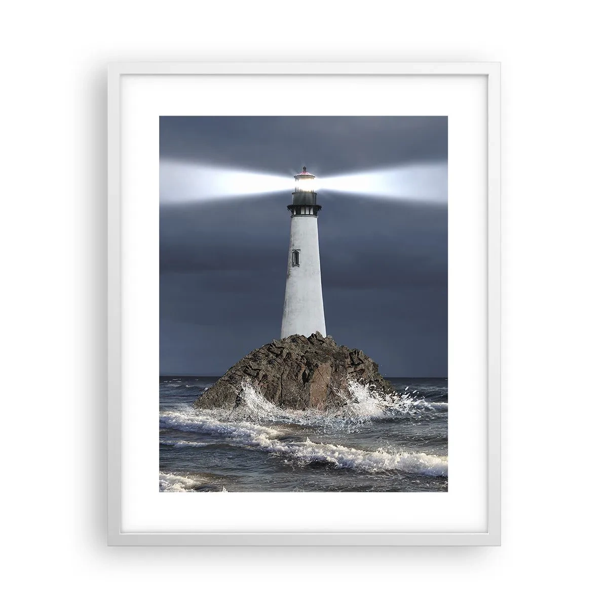 Póster en marco blanco - ¡Aquí... aquí... aquí! - 40x50 cm