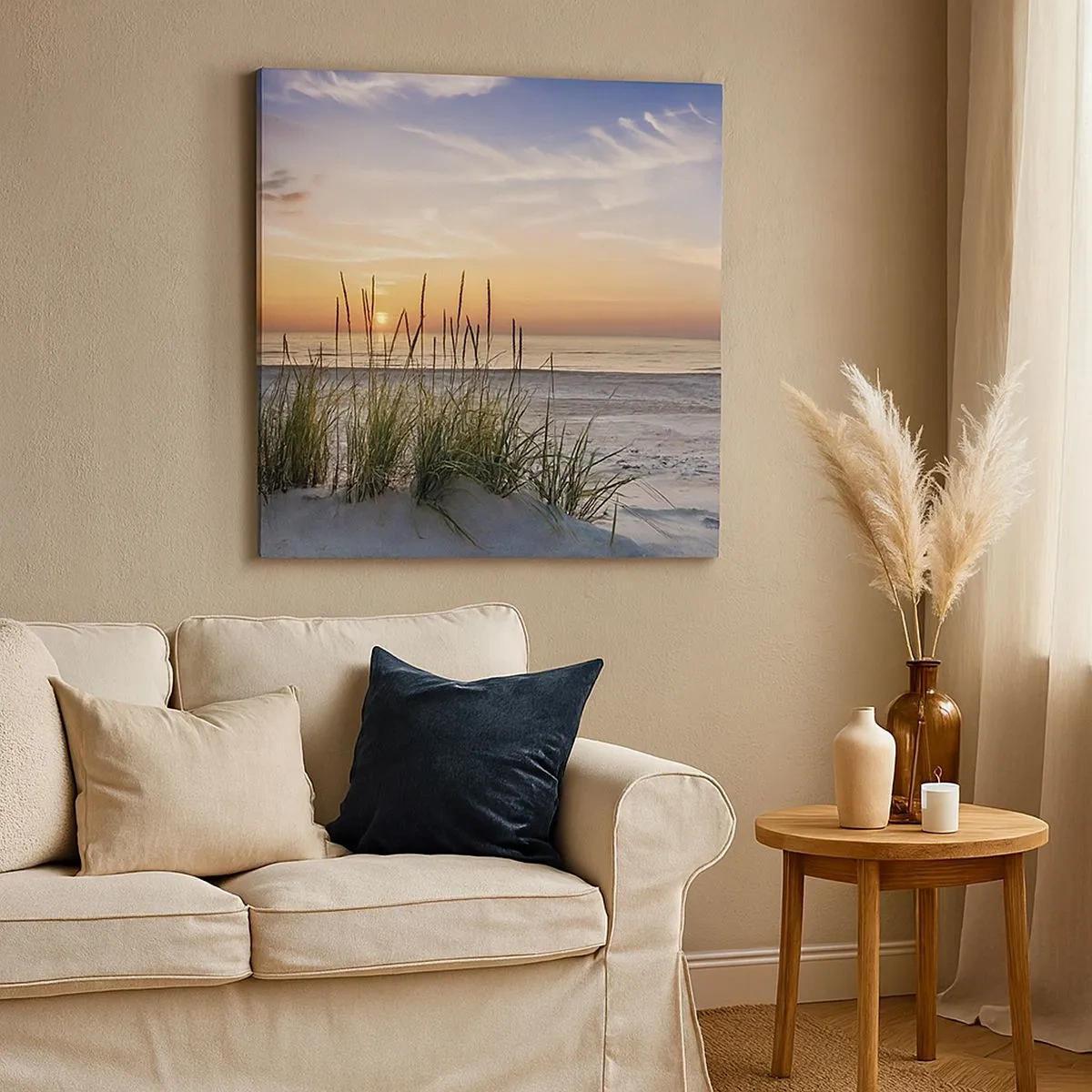 Cuadro sobre lienzo - Impresión de Imagen - Mira, piensa, siente - 30x30 cm