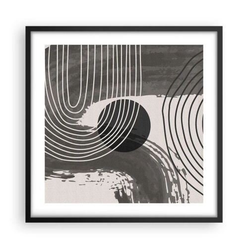 Póster en marco negro - La victoria del óvalo - 50x50 cm