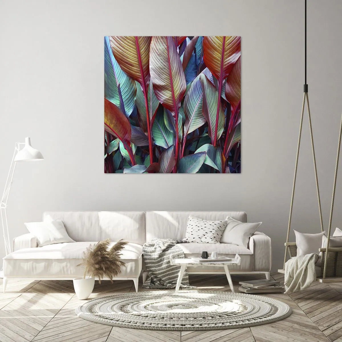 Cuadro sobre lienzo - Impresión de Imagen - Un matorral de colores - 70x70 cm