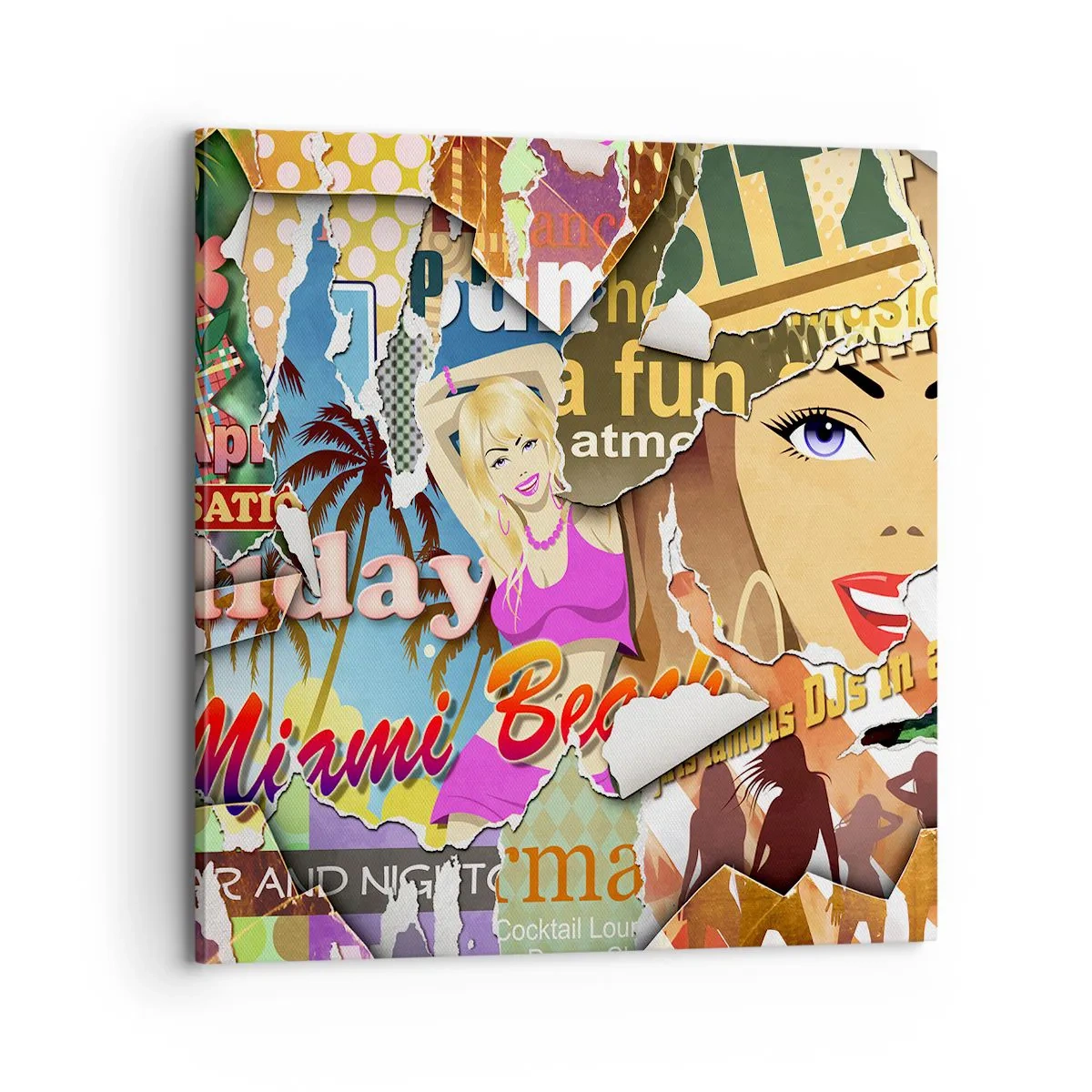 Cuadro sobre lienzo - Impresión de Imagen - Recuerdos de las vacaciones - 70x70 cm