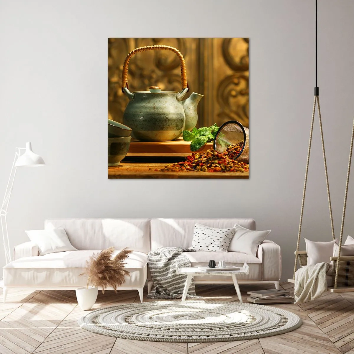 Cuadro sobre lienzo - Impresión de Imagen - Tratado sobre el consumo de té - 70x70 cm
